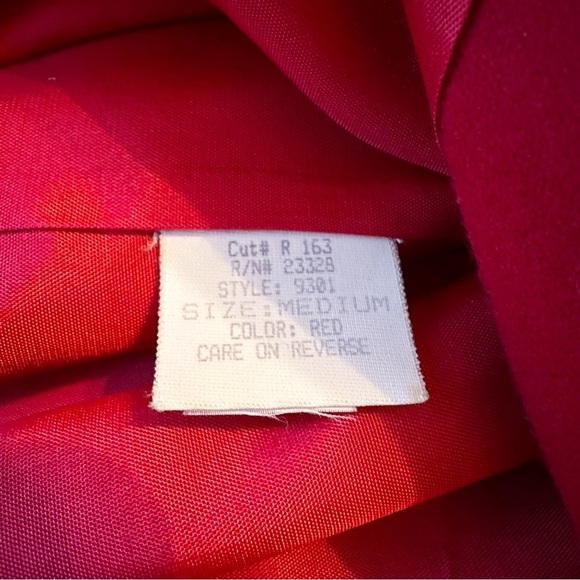 Kristen Blake 100% Merino Wool Dolman Sleeve Red Vintage Jacket Coat - Medium - Picture 7 of 14
